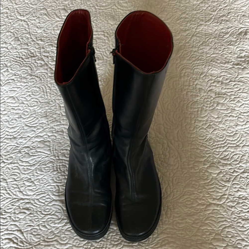 Black Leather Ankle Boots